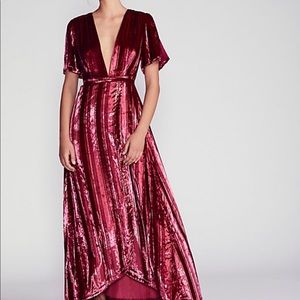 Free People Kara Wrap velvet dress